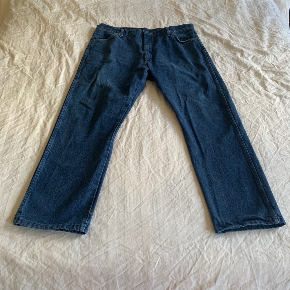 Wrangler 40x30 Jeans Indigo Blue Cowboy Cut Original Fit 13MWZPW Straight Leg